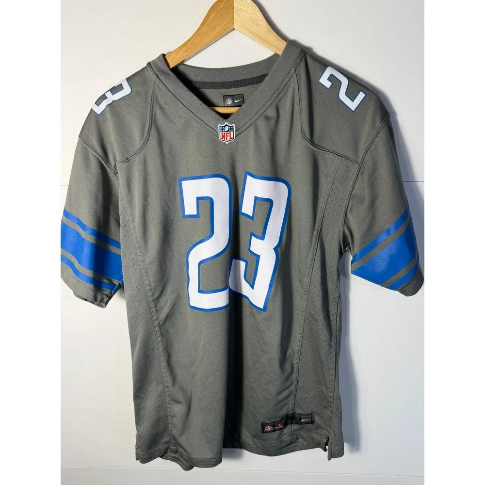 Nike Detroit Lions Darius Slay 23 Gray Youth XL Jersey NFL On Field Football